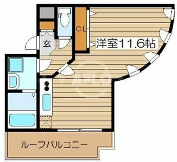ウィルテラスなんば南【3階】の間取り