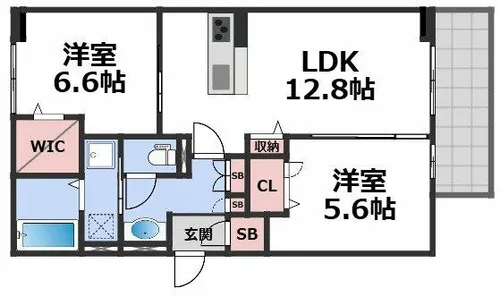 マニフィック御厨中【3階】の間取り