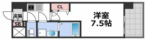 ファーストフィオーレ長田グランディール【8階】の間取り
