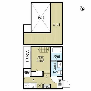 ラピス香椎【1階】の間取り