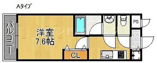 フジパレス吉見【1階】の間取り