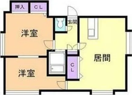 カーサ山鼻【1階】の間取り