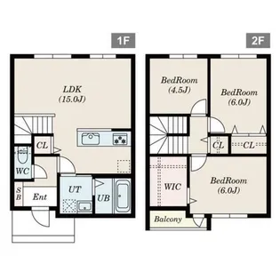 北海道札幌市南区真駒内上町4丁目【テラスハウス】の間取り