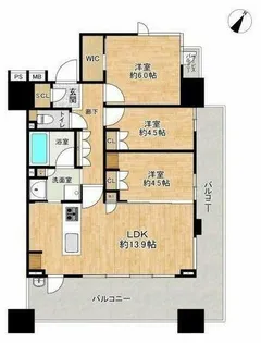 福岡県福岡市中央区清川3丁目【マンション】の間取り