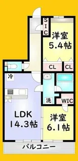 モアプラス日明エントラーダ【4階】の間取り