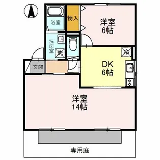 ヴェールハイム霞ヶ丘【101号室】の間取り