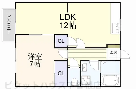 カンパーニュ【102号室】の間取り
