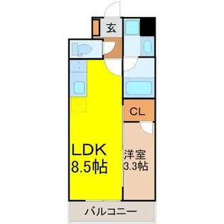 1LDKの間取り画像