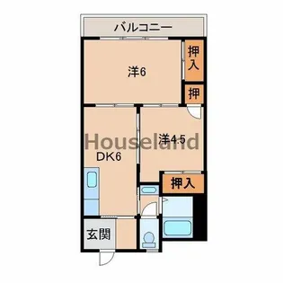 薮田マンション【403号室】の間取り