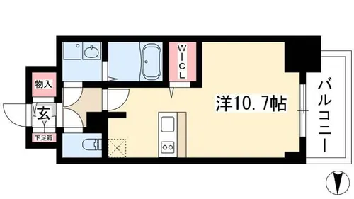プレサンス池下トレス【1304号室】の間取り