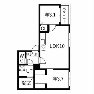 ilusion桜本町【1階】の間取り