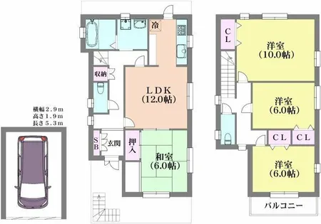 兵庫県神戸市北区鈴蘭台北町5丁目【一戸建】の間取り