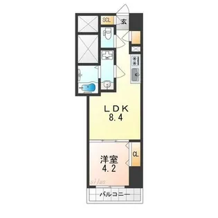 クローバー・グランツ三国ヶ丘【10階】の間取り