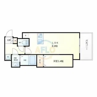 ArtizA南船場【4階】の間取り