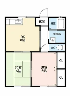 若松ハイツ【1階】の間取り