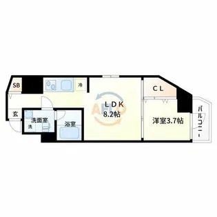 RIDGE江坂【9階】の間取り