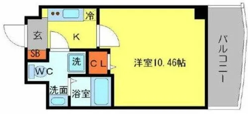 SERENiTE日本橋SUD【204号室】の間取り