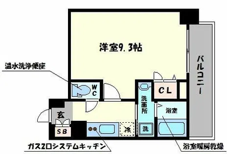 アドバンス大阪ソルテ【10階】の間取り