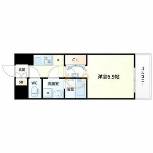 レジュールアッシュ淡路駅前【10階】の間取り