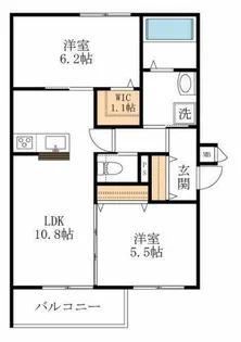 ソレイユ甲子園【305号室】の間取り