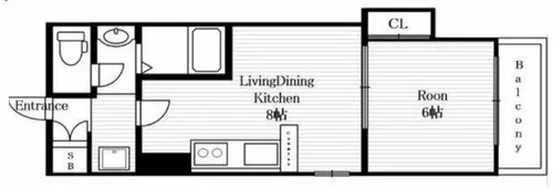 Rainbow Court谷町五【4階】の間取り
