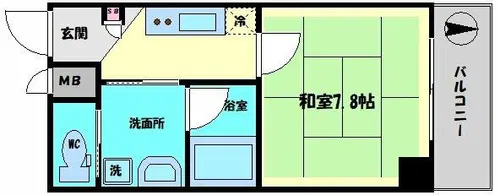 TOYOTOMI STAY PREMIUM NAGAHASHI【4階】の間取り