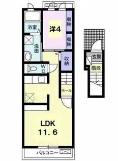 宮前館 B【2階】の間取り