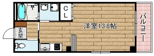 ヴァンベール大川【4階】の間取り