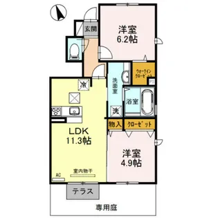 兵庫県明石市大久保町大窪【アパート】の間取り