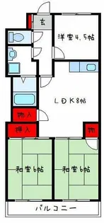 ボーリバージュ藤増【8階】の間取り