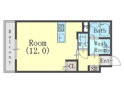 エステイトE北花山【1階】の間取り