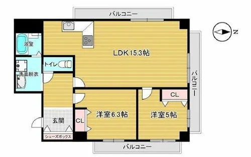 エルザグレース堀江タワー【23階】の間取り