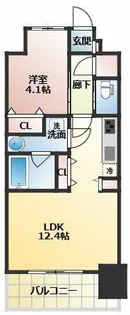 スプランディッド梅田グランノース【9階】の間取り