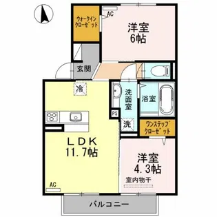 コンパルティア【2階】の間取り