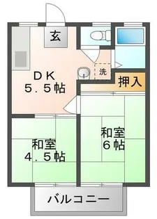 ゾンネンブルーメ【1階】の間取り
