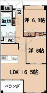 ブラウニー【1階】の間取り