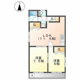 富士和マンション【201号室】の間取り