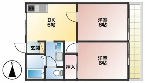 ユトリロ宮ノ西【1階】の間取り