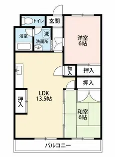 山石第一ハイツ【4階】の間取り