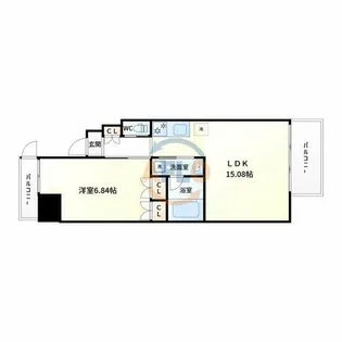 プレジオ江坂ROUGE【8階】の間取り