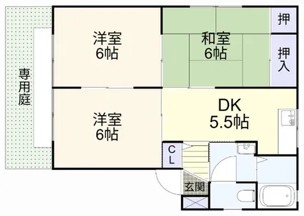 セゾン中曽根 A棟【101号室】の間取り