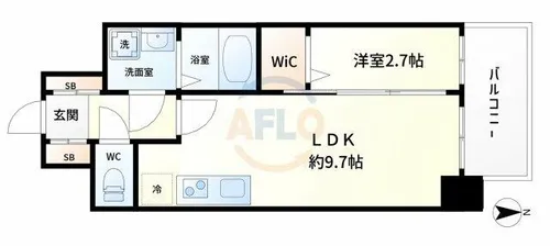 アプリーレ西本町【13階】の間取り