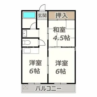 カツタビルディング1号館【203号室】の間取り
