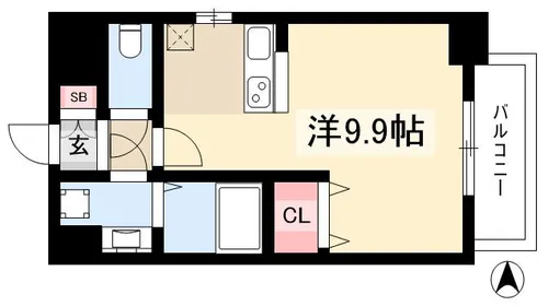 THE RESIDENCE SHIGAHONDORI【7階】の間取り
