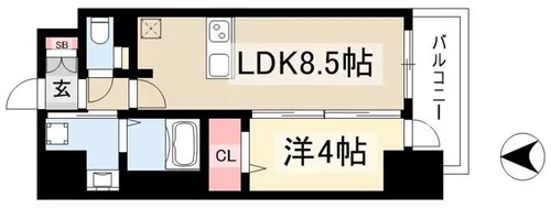 プレサンス上前津エレスタ【5階】の間取り