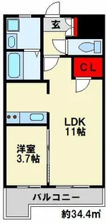 仮称)白銀マンション【8階】の間取り