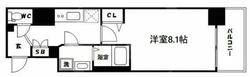 プレサンス立売堀パークシティ【7階】の間取り