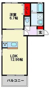 パル牧山【2階】の間取り
