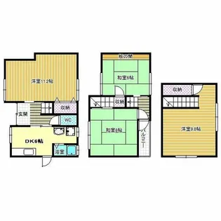 大阪府藤井寺市林1丁目【一戸建】の間取り