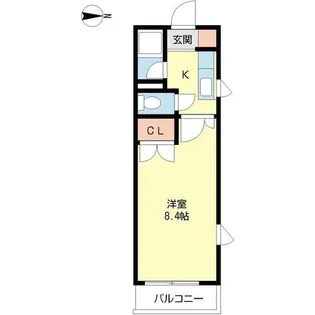 フローレスコーポ淑【0206号室】の間取り